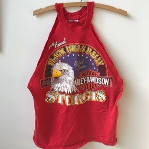Vintage Sturgis bootleg Harley Davidson tank M/L